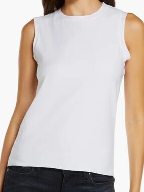 Commando XLarge Top Essential Muscle Tee in white sleeveless crewneck NWT
